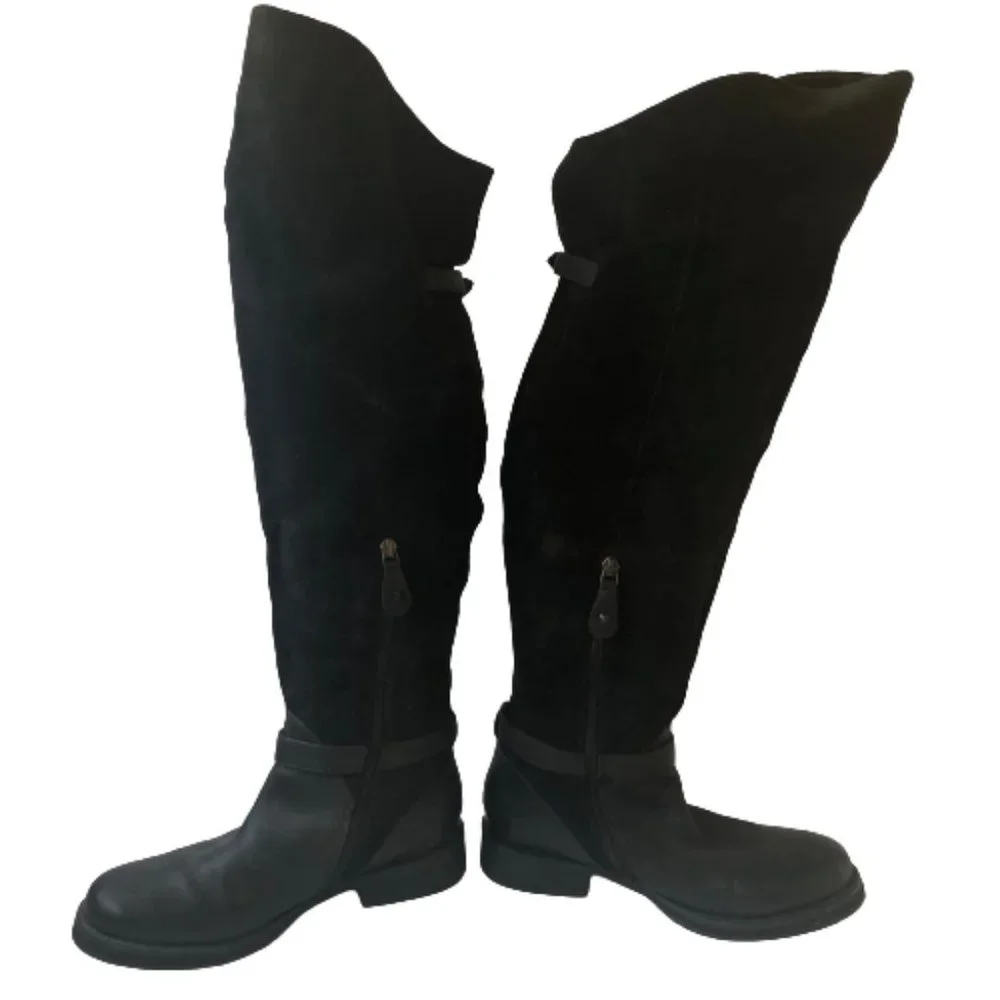 Gentle Souls Over The Knee Boot Two Leathers